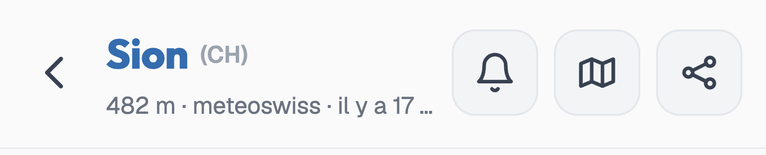 La cloche en haut de la page d'une balise